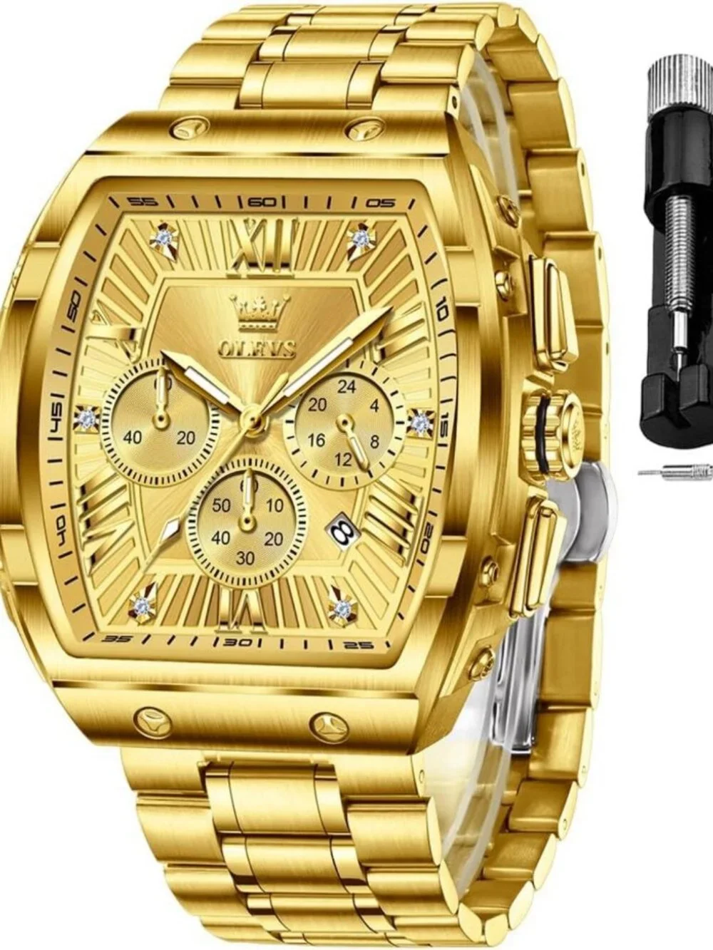 Stylish Men's Analog Quartz Chronograph Watch - Waterproof, Luminous